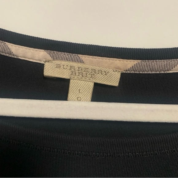Burberry Brit With Nova check/plaid Accents 3/4 Sleeve Tee - Picture 3 of 3